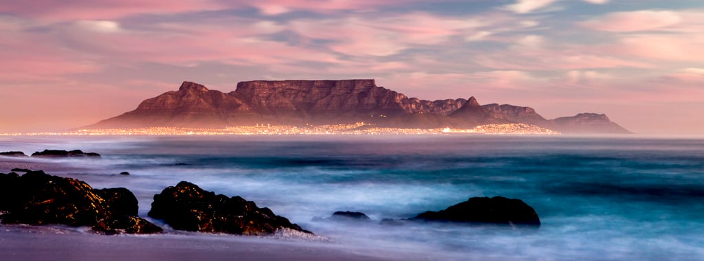 Table Mountain looming over Cape Town