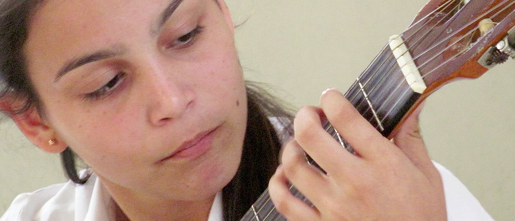 A young guitarist